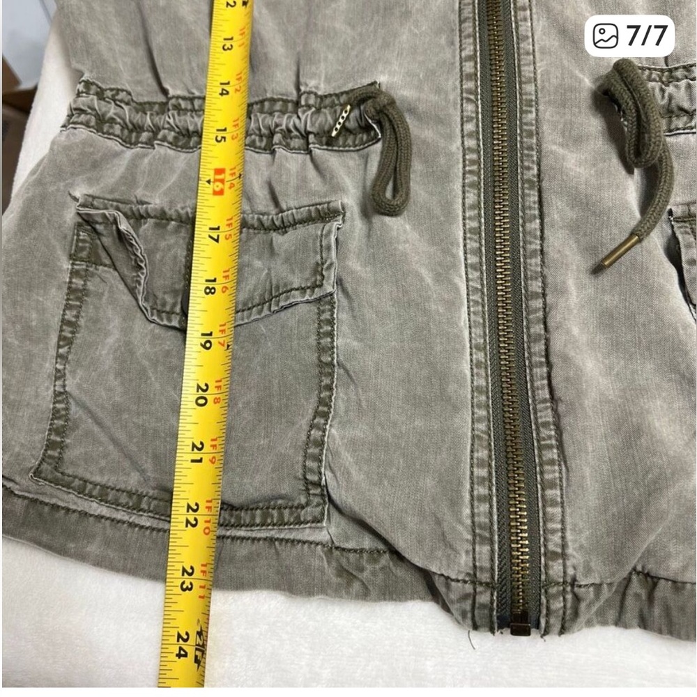 Express Olive Utility Cargo Jacket - image 7